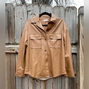 The Reset R Label Faux Leather Jacket